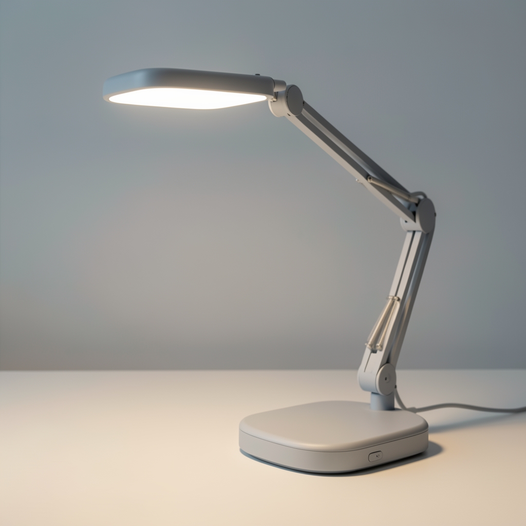 Lampa de birou smart LED cu brat articulat, temperatura culoare reglabila 2700-6500K, 10 niveluri luminozitate, USB charging, compatibil Alexa