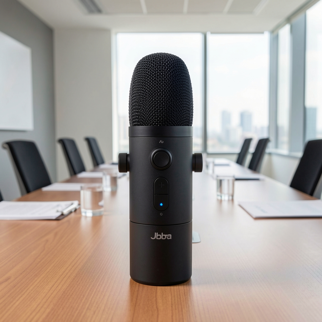 Microfon de conferinta Jabra Speak2 75 omnidirectional cu ANC, Bluetooth, USB-C, capteaza vocile din raza 3 metri, pentru sala de conferinta