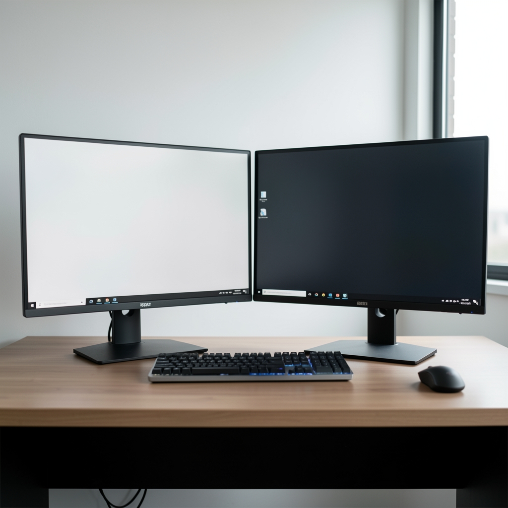 Monitor QHD 27 inch IPS 2560x1440 75Hz, fara rame pe trei laturi, ideal pentru setup dual monitor productivitate