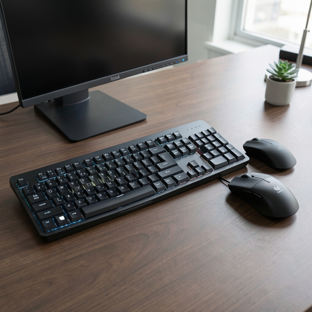 Set tastatura si mouse wireless Logitech MK850 cu tastatura full-size Bluetooth si mouse M750 wireless, design negru mat office